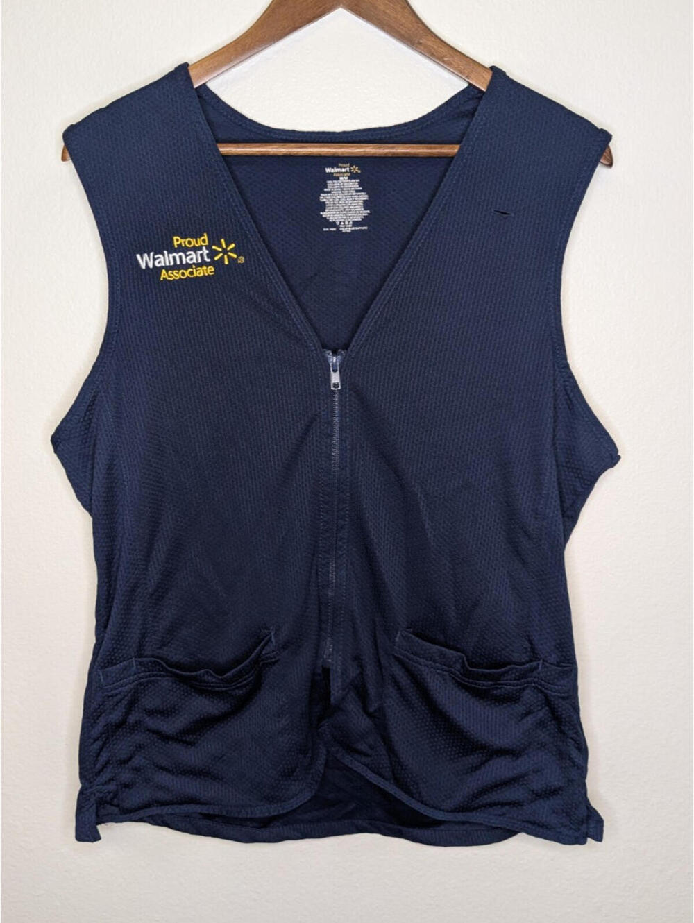 Walmart Proud Associate Vest Adult M Navy Blue Work Uniform Employee